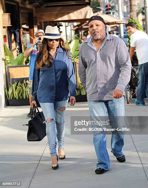 La Toya Jackson and Jeffre Phillips are seen on September 22, 2016 in Los Angeles, California.