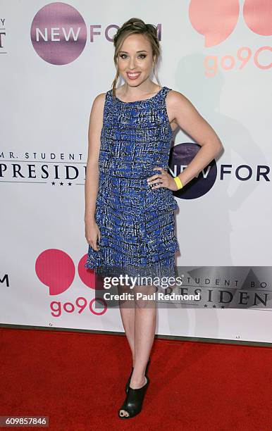 Actress Natalie Lander on the red carpet at the Premiere of Verizon go90's "Mr. Student Body President" at TCL Chinese 6 Theatres on September 22,...