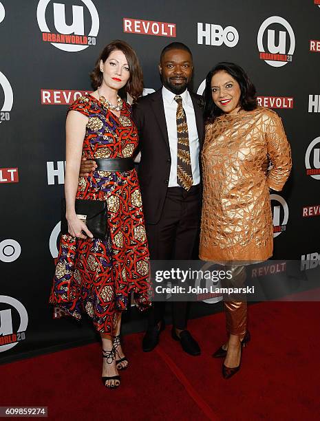 Jessica Oyelowo, David Oyelowo and Mira Nair attend 2016 Urbanworld Film Festival "Queen Of Katwe" Screening at AMC Empire 25 theater on September...