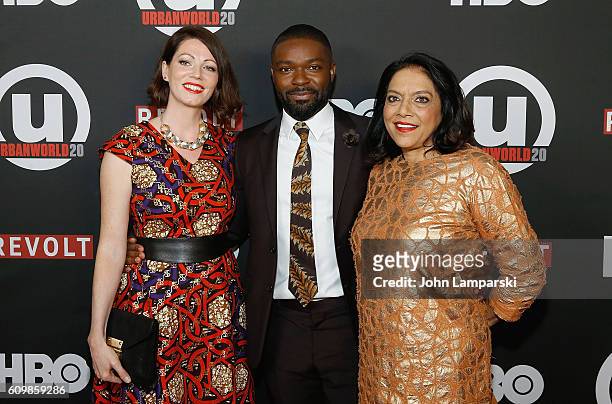 Jessica Oyelowo, David Oyelowo and Mira Nair attend 2016 Urbanworld Film Festival "Queen Of Katwe" Screening at AMC Empire 25 theater on September...