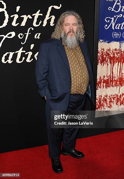 Actor Mark Boone Junior attends the premiere of "The Birth of a Nation" at ArcLight Cinemas Cinerama Dome on September 21, 2016 in Hollywood,...