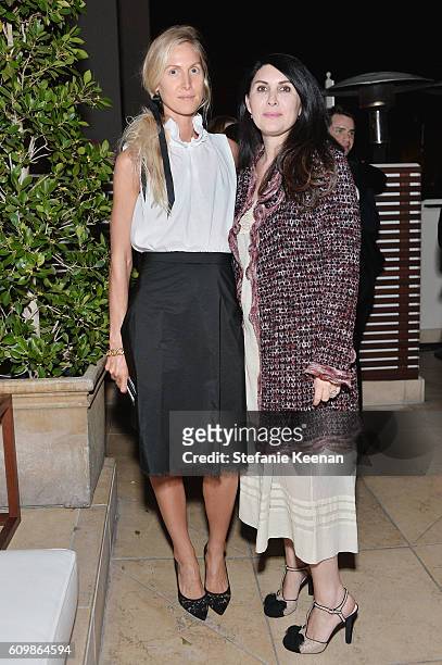 Jessica de Ruiter and Estee Stanley attend the Chanel dinner celebrating NÂ°5 L'Eau with Lily-Rose Depp at Sunset Tower Hotel on September 22, 2016...