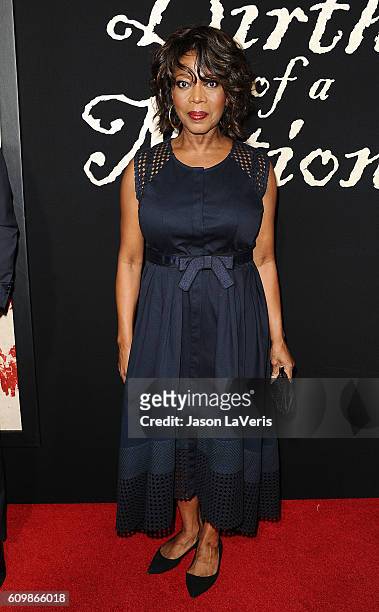 Actress Alfre Woodard attends the premiere of "The Birth of a Nation" at ArcLight Cinemas Cinerama Dome on September 21, 2016 in Hollywood,...