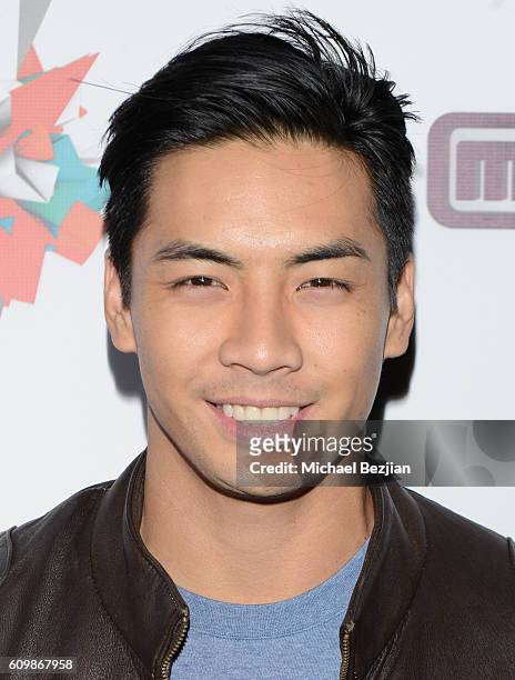Actor and current Blue Power Ranger Yoshi Sudarso arrives at MYX TV presents Cast Me! on September 22, 2016 in Los Angeles, California.