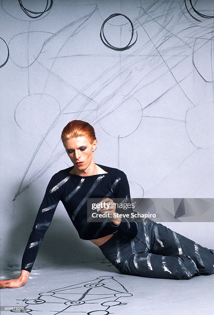 David Bowie In Diagonal Stripes