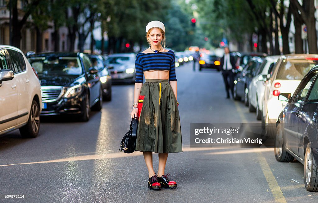 Street Style: September 22 - Milan Fashion Week Spring/Summer 2017