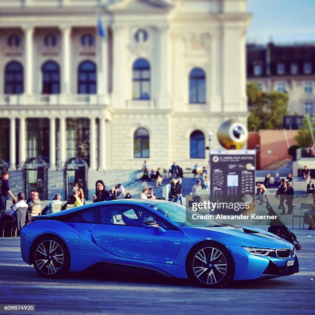 I8 drives on the Sechselaeutenplatz place during the 12th Zurich Film Festival on September 22, 2016 in Zurich, Switzerland. The Zurich Film Festival...