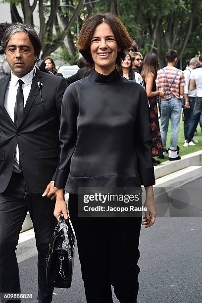 Roberta Armani arrives at the Giorgio Armani show during Milan Fashion Week Spring/Summer 2017 on September 23, 2016 in Milan, Italy.