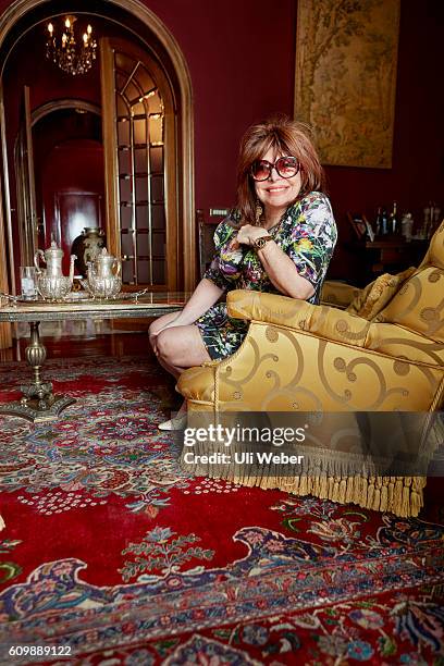 Socialite and ex-wife of Maurizio Gucci, Patrizia Reggiani is photographed for the Observer on June 20, 2016 in Milan, Italy.