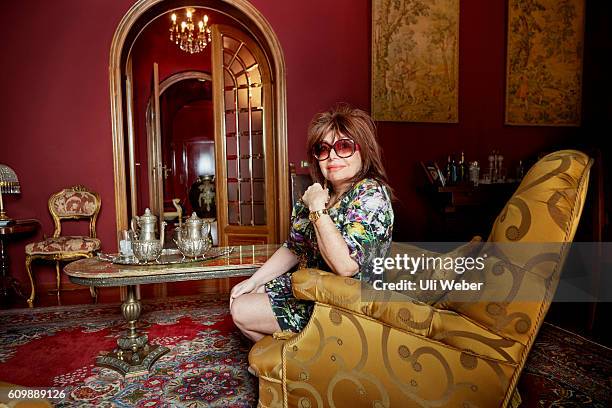 Socialite and ex-wife of Maurizio Gucci, Patrizia Reggiani is photographed for the Observer on June 20, 2016 in Milan, Italy.