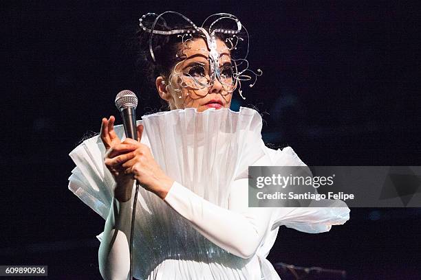 Bjork Performs onstage at Royal Albert Hall on September 21, 2016 in London, England.