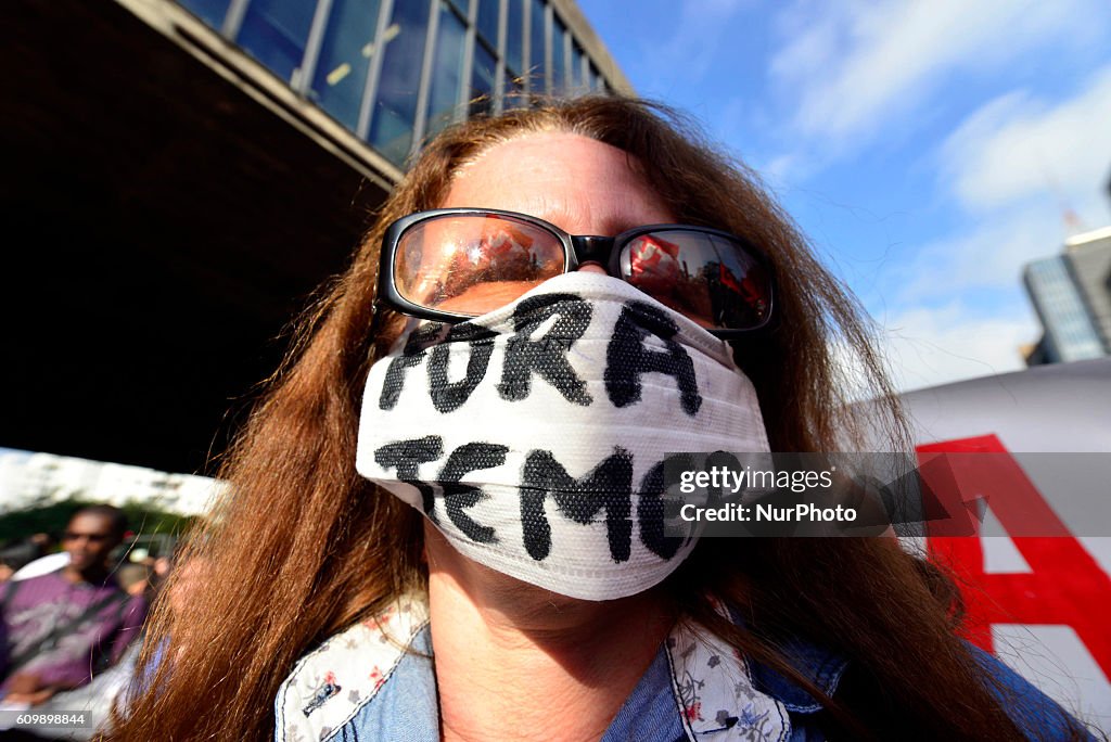 Protest Against Michel Temer In Sao Paulo