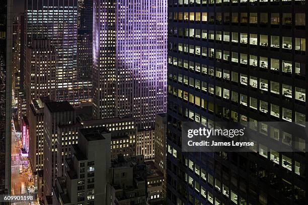 midtown manhattan office towers - sixth avenue bildbanksfoton och bilder