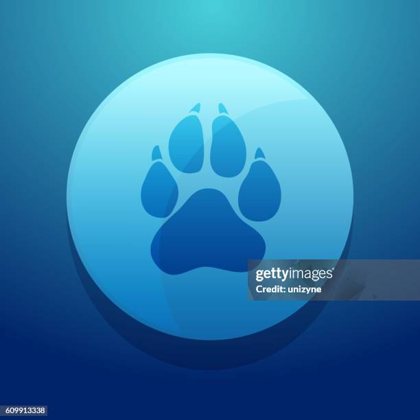 footprint icon - bear footprint stock illustrations