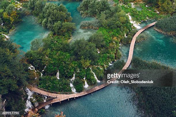 plitvice national park - plitvice lakes national park stock pictures, royalty-free photos & images