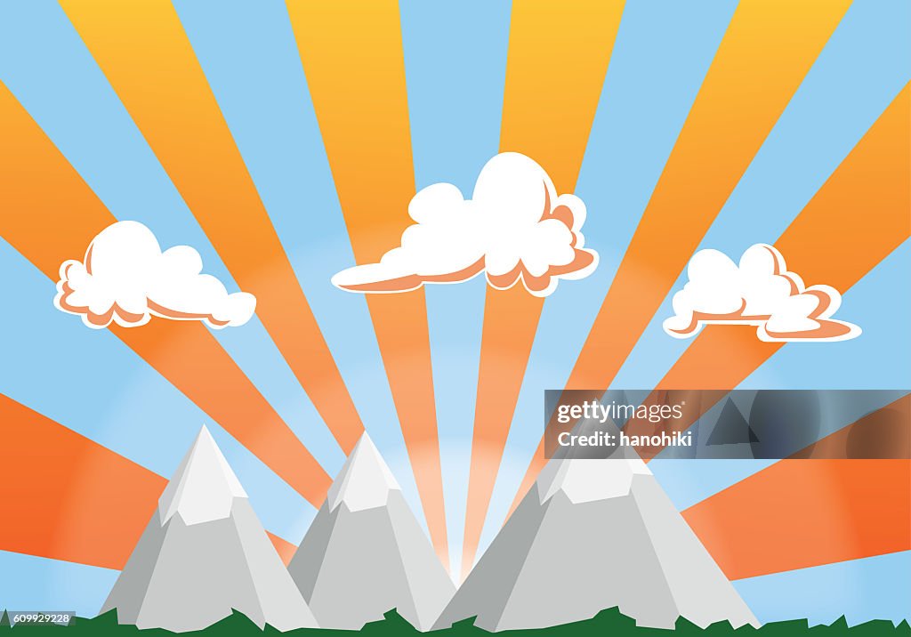 Ilustración De Dibujos Animados De Paisaje De Montaña Cielo Y Nubes Al Atardecer Ilustración de stock - Getty Images Ilustración De Dibujos Animados De Paisaje De Montaña Cielo Y Nubes Al Atardecer Ilustración de stock - Getty Images