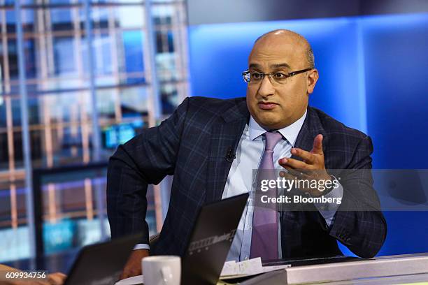 Aryeh Bourkoff, chief executive officer and co-founder of LionTree Advisors LLC, speaks during a Bloomberg Television interview in New York, U.S., on...