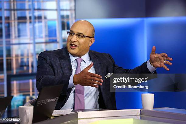 Aryeh Bourkoff, chief executive officer and co-founder of LionTree Advisors LLC, speaks during a Bloomberg Television interview in New York, U.S., on...