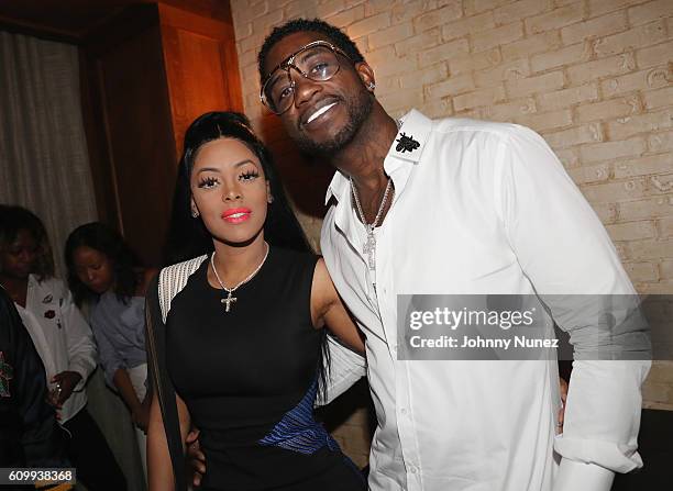 Keyshia Ka'oir and Gucci Mane attend a Gucci Mane Private Dinner at Dirty French on September 22, 2016 in New York City.