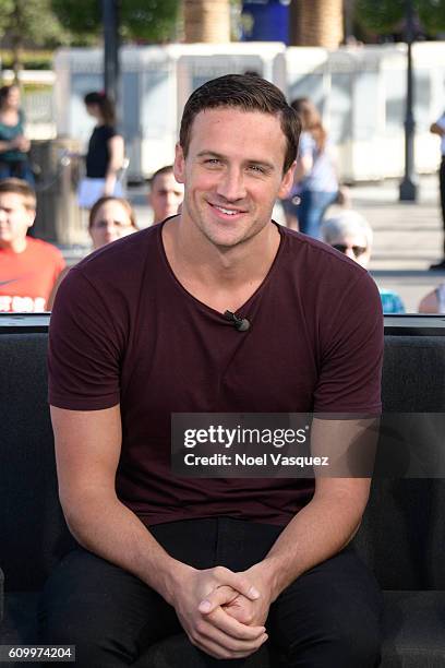 Ryan Lochte visits "Extra" at Universal Studios Hollywood on September 23, 2016 in Universal City, California.