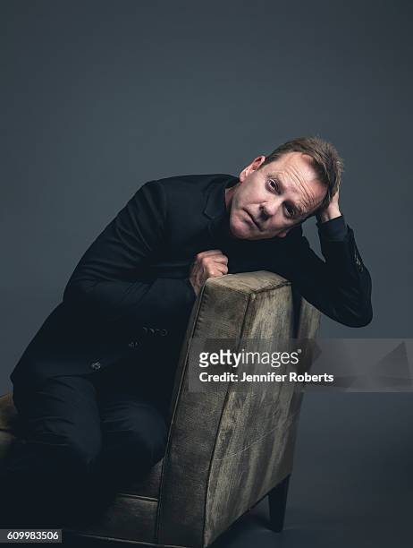 Actor Kiefer Sutherland is photographed for Wall Street Journal on August 10, 2016 in Toronto, Ontario.