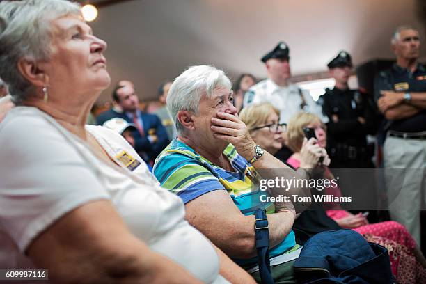 Constituents attend a campaign event for Sen. Pat Toomey, R-Pa., at the Herbert W. Best VFW Post 928 in Folsom, Pa., September 23, 2016. Sen. John...