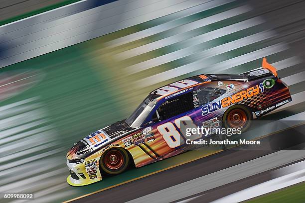 Josh Berry, driver of the SunEnergy1 Chevrolet, on track during practice for the NASCAR XFINITY Series VysitMyrtleBeach.com 300 at Kentucky Speedway...