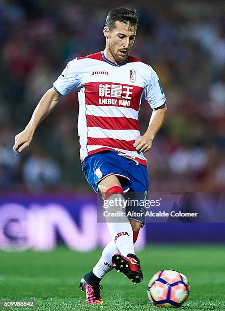 Roberto Roman Triguero of Granada CF in action during the match between Granada CF vs SD Eibar as part of La Liga at Nuevo los Carmenes Stadium on...