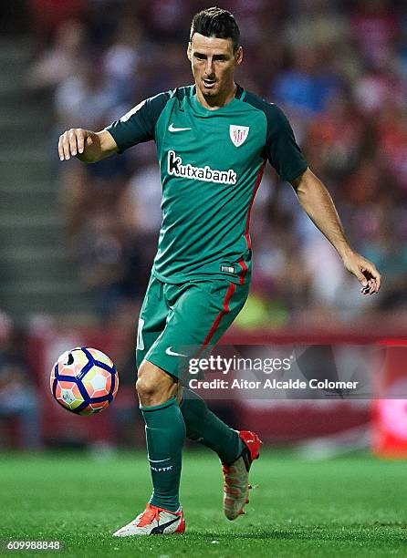 Aritz Aduriz of Athletic Club in action during the match between Granada CF vs SD Eibar as part of La Liga at Nuevo los Carmenes Stadium on September...