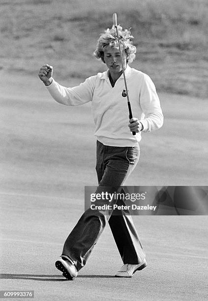 Bernhard Langer of Germany during the final round of the Open Championship at Royal St Georges Golf Club on July 19, 1981 in Sandwich, England.