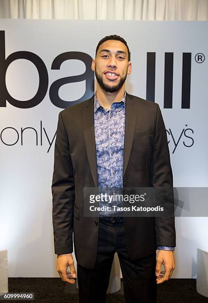 Chicago Bulls rookie Denzel Valentine at the Bar III event at Macy's State Street on September 23, 2016 in Chicago, Illinois.
