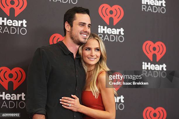 Personalities Ben Higgins and Lauren Bushnell attend the 2016 iHeartRadio Music Festival at T-Mobile Arena on September 23, 2016 in Las Vegas, Nevada.