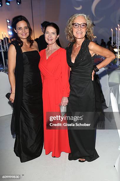 Elisabeth Lanz, Gudrun Landgrebe and Eleonore Weissgerber during the 70th anniversary of Arthur Brauner's CCC Film Studios on September 23, 2016 in...