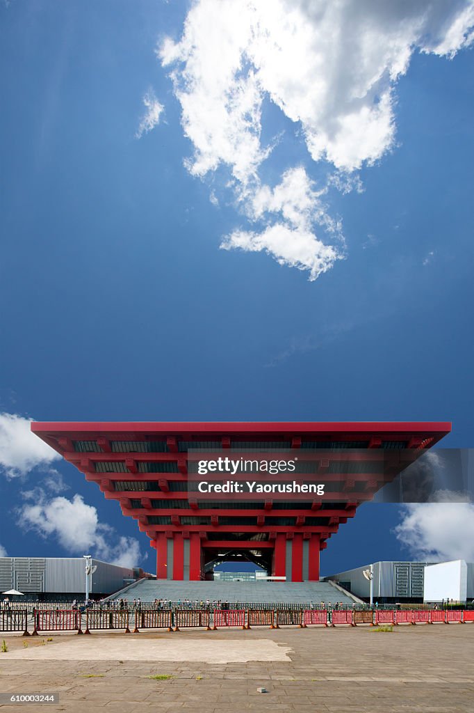 Shanghai,China - July 22,2016: Shanghai China Art Museum,former China Pavilion of 2010 Expo in Pudong area,Shanghai