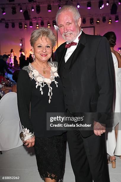 Dagmar Frederic and her husband Klaus Lenk during the 70th anniversary of Arthur Brauner's CCC Film Studios on September 23, 2016 in Berlin, Germany.