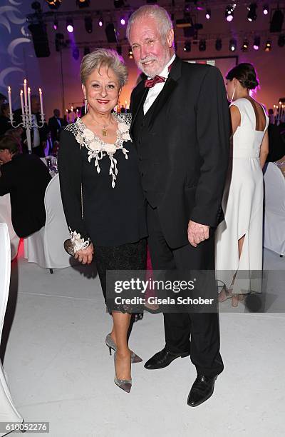 Dagmar Frederic and her husband Klaus Lenk during the 70th anniversary of Arthur Brauner's CCC Film Studios on September 23, 2016 in Berlin, Germany.