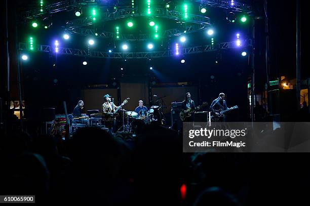 Musician Dallas Green of City and Colour performs on Huntridge Stage during day 1 of the 2016 Life Is Beautiful festival on September 23, 2016 in Las...