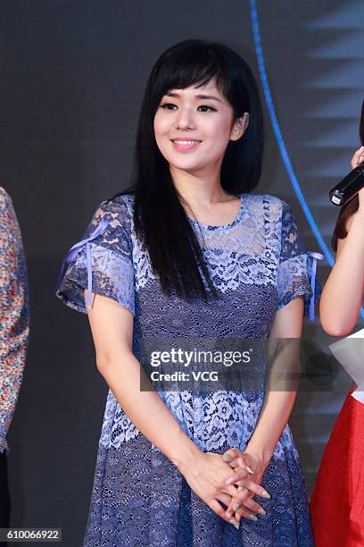 Japanese actress Sola Aoi attends a commercial event on September 23, 2016 in Beijing, China.