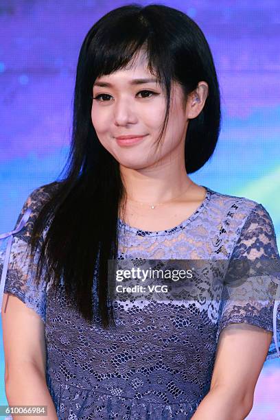 Japanese actress Sola Aoi attends a commercial event on September 23, 2016 in Beijing, China.