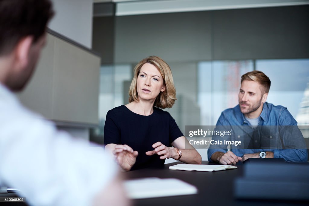 Businesswoman talking in meeting