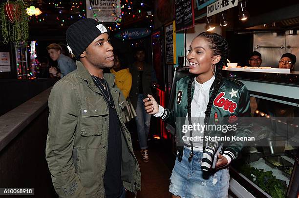 Yara Shahidi and guest attend 14th Annual Teen Vogue Young Hollywood with American Eagle Outfitters on September 23, 2016 in Malibu, California.