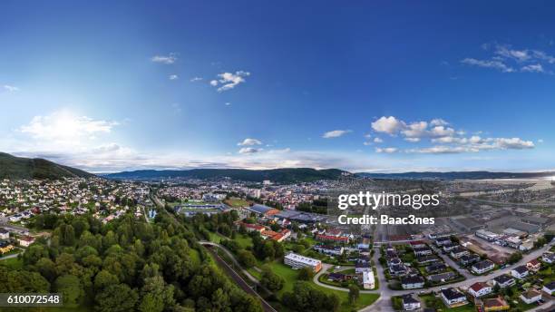 aerial view of drammen city, norway - buskerud stock pictures, royalty-free photos & images