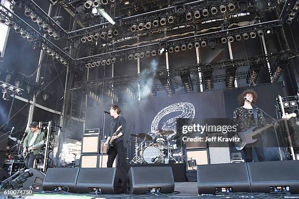 Recording artists Johnny Bond, Van McCann and Benji Blakeway of Catfish And The Bottlemen perform onstage during day 1 of the 2016 Life Is Beautiful...