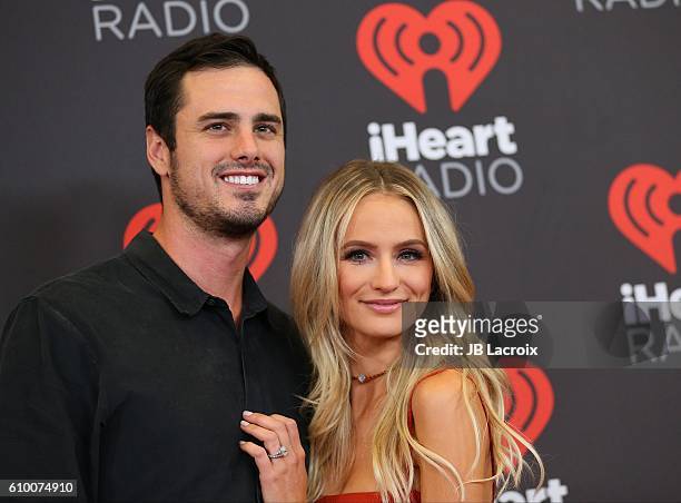 Personalities Lauren Bushnell and Ben Higgins attend the 2016 iHeartRadio Music Festival Night 1 at T-Mobile Arena on September 23, 2016 in Las...
