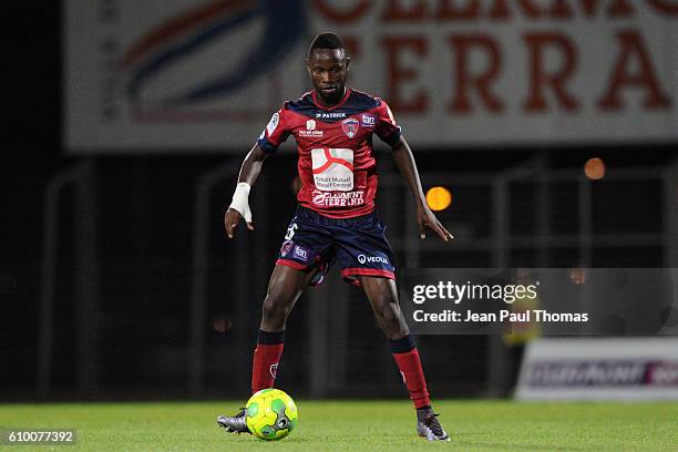 Joseph Romeric LOPY of Clermont during the Ligue 2 match between Clermont Foot and RC Strasbourg Alsace at Stade Gabriel Montpied on September 22,...