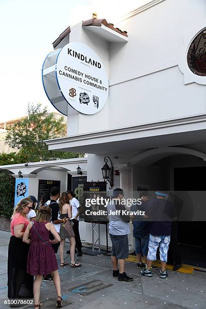 View of the Comedy House & Cannabis Community presented by Kindland during day 1 of the 2016 Life Is Beautiful festival on September 23, 2016 in Las...