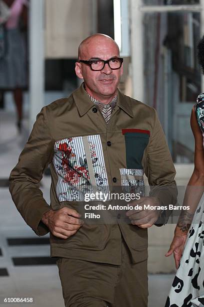 Antonio Marras walks the runway at the Antonio Marras show during Milan Fashion Week Spring/Summer 2017 on September 24, 2016 in Milan, Italy.