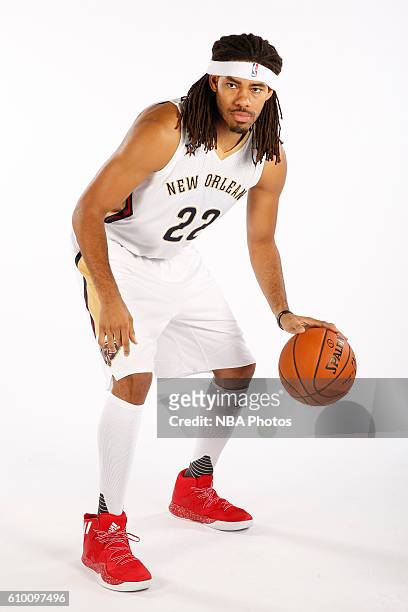 Chris Copeland of the New Orleans Pelicans poses for a portrait during the 2016 NBA Media Day on September 23, 2016 at the Smoothie King Center in...