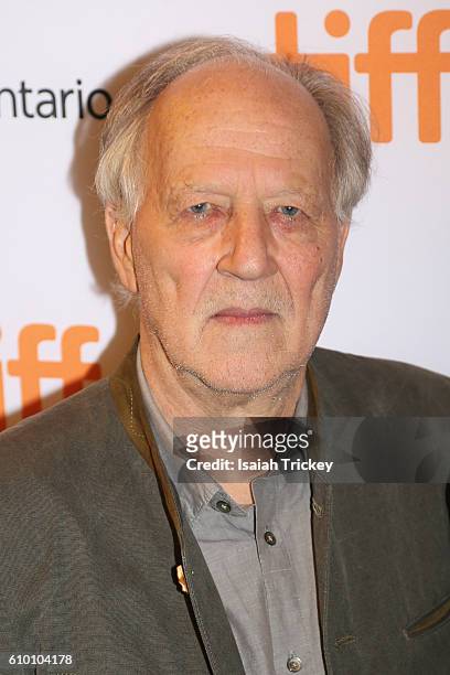 Director Werner Herzog attends the 'Salt and Fire' premiere during the 2016 Toronto International Film Festival at The Elgin on September 15, 2016 in...