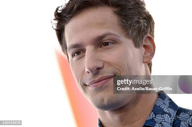 Actor Andy Samberg arrives at the premiere of Warner Bros. Pictures' 'Storks' at Regency Village Theatre on September 17, 2016 in Westwood,...